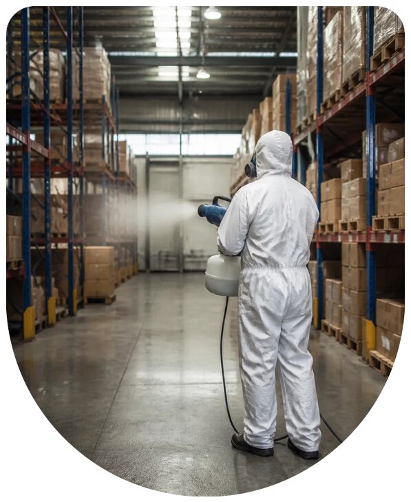 Профессиональная дезинфекция складских помещений в Луге
