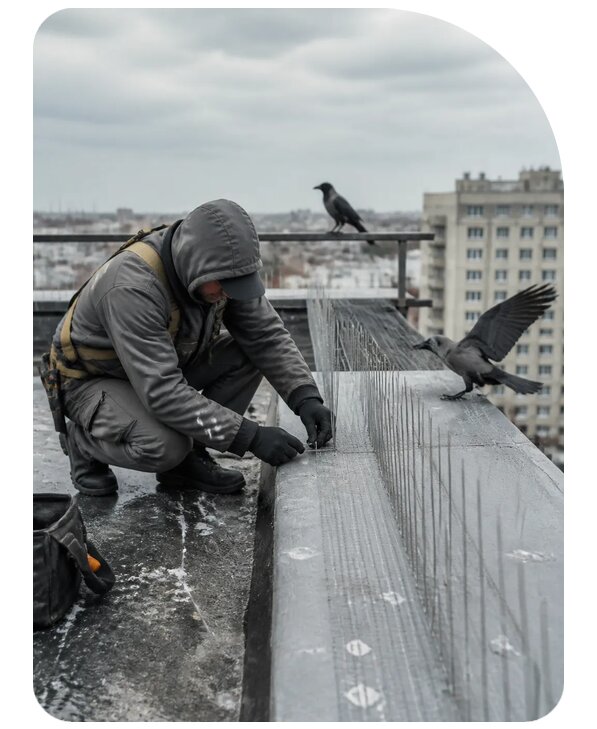 Защита от ворон под ключ в Луге по цене от 5155 р. | Сенат-Лга